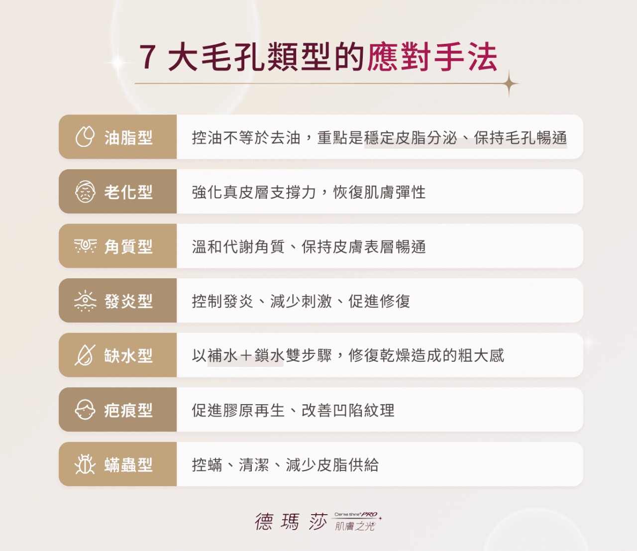 7 大毛孔類型的應對手法